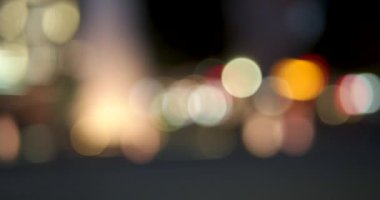 Out odak ışıkları daire geceleri - bulanık bokeh - gece hayatı kavramı