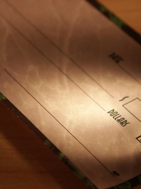 Doları Çek defteri bir tablo