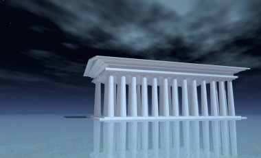 Beyaz mermerden yapılmış mistik Tapınak