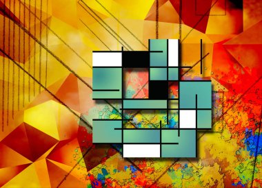 Mondrian tarzda abstract, arka plan