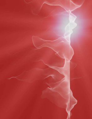 Hafif sıvı, parlayan duman. 3B görüntüleme