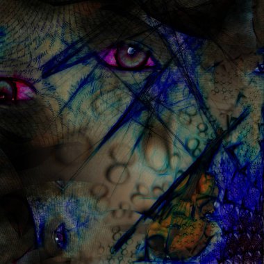 Soyut Kompozisyon. Keman ve göz