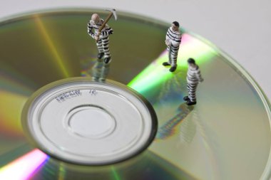 Mahkumlar erkekler kompakt disk üzerinde