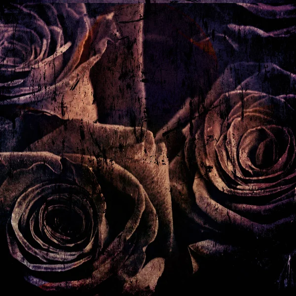 Розы Грубая Гранж Текстура — стоковое фото