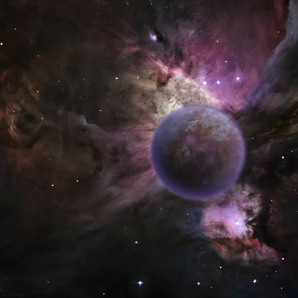 Misterioso Planeta Nebulosa Púrpura —  Fotos de Stock