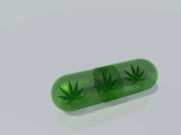 Marihuana Blatt Kapsel — Stockfoto