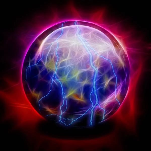 Crystal Ball Electric Colorful Illustration — Stock Photo, Image