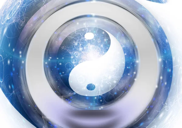 Yin Yang Símbolo Vórtice — Foto de Stock