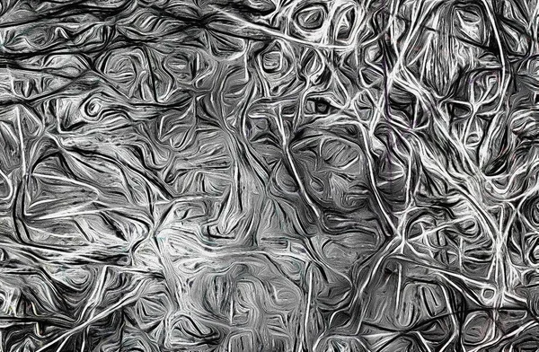 Černobílý Abstrakt Směšovacích Čar — Stock fotografie
