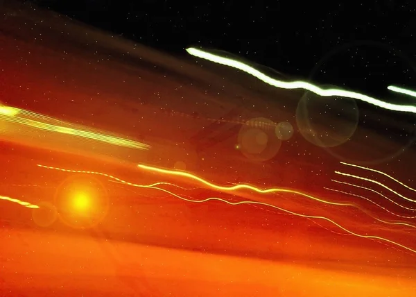 Space Time Seen Moving Light Trails — Stock Photo, Image