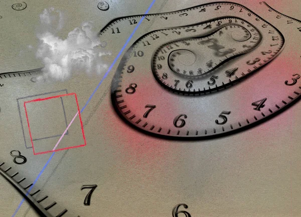 Time Spiral Abstrakt Komposition — Stockfoto