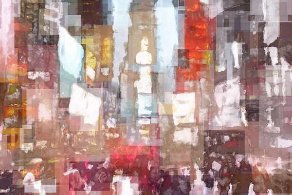 Times Square Surrealistiskt Måleri — Stockfoto