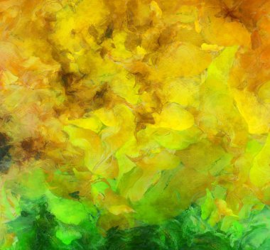 Renkli soyut resim geniş kalınfırça darbeleri