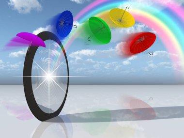 umbreallas darbe gerçeküstü manzara