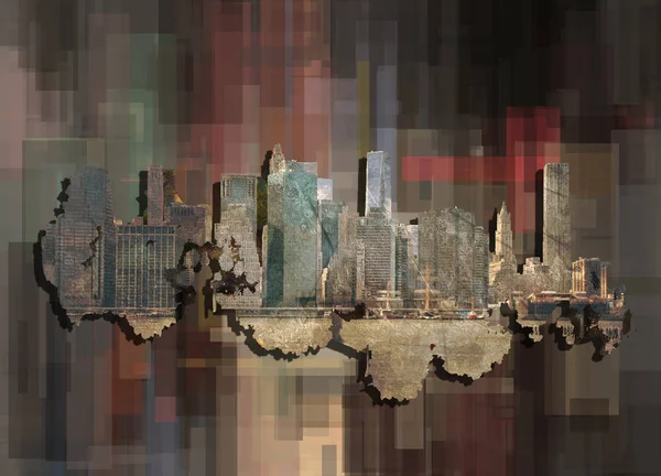 New York soyut arka planda.