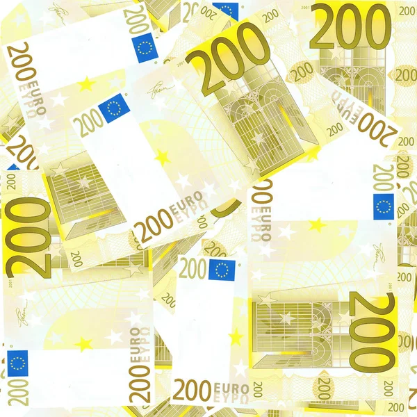 200 Euro Banknotes Overlaps Each Others — Stock Photo, Image