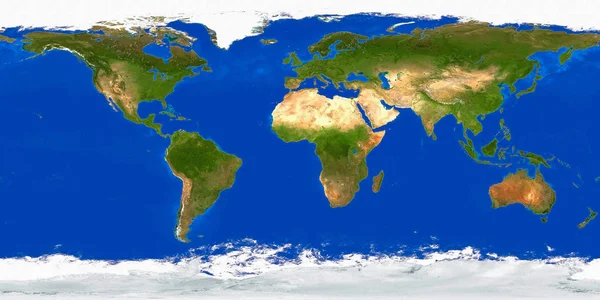 Earth Map Dia Vista Aérea Renderização — Fotografia de Stock