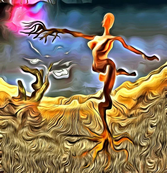 Abstract Woman Figure Dance Pose — Stock Photo, Image