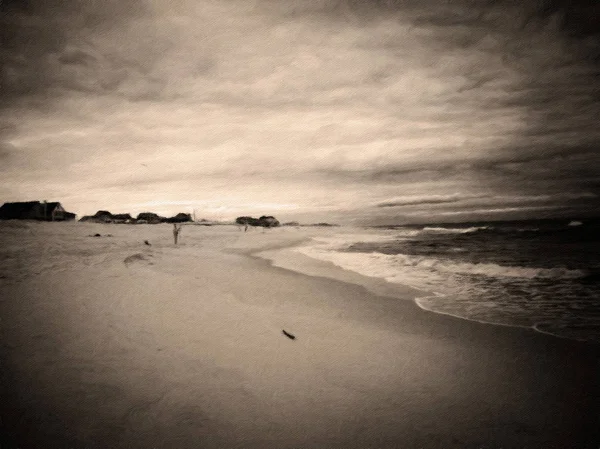 Cielo Coperto Ocean Beach — Foto Stock