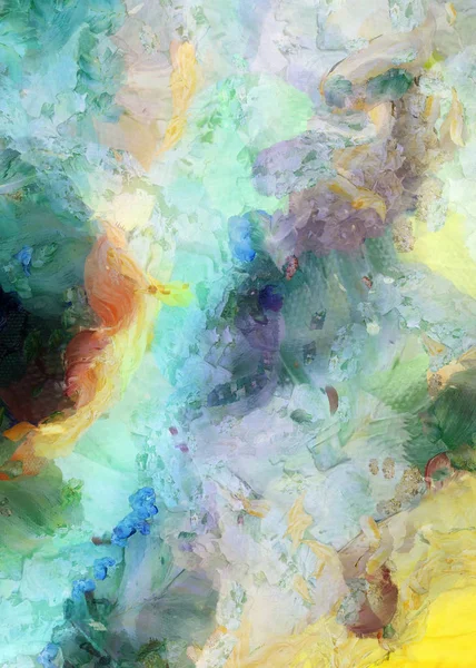 Färgglad Abstrakt Målning Dämpade Azure Färger — Stockfoto