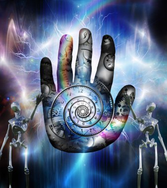 İnsan eli makine ve robotlar