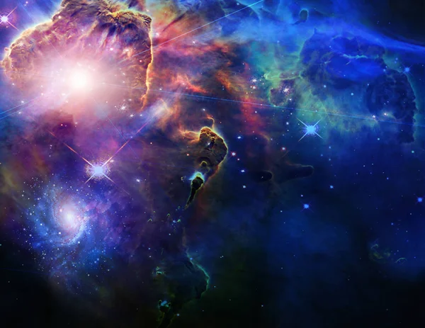 Ljusa Deep Space Färgglad Modern Illustration För Bakgrund — Stockfoto