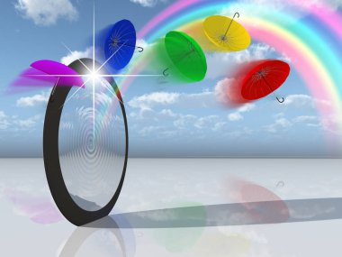 umbreallas darbe gerçeküstü manzara