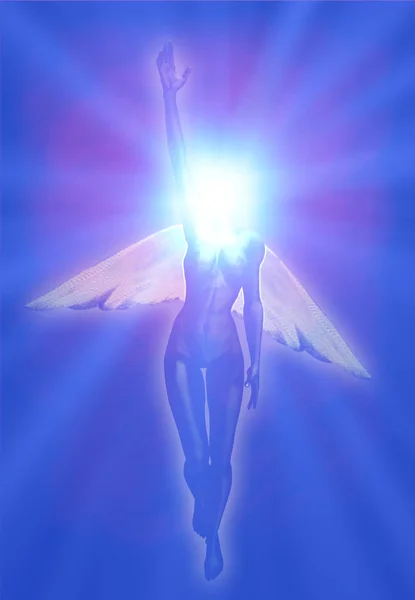 天使の羽で裸の女性 — ストック写真