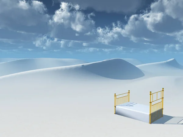 Bed Woestijn Duinen — Stockfoto