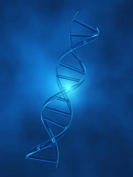 Dna Streng Blauwe Achtergrond — Stockfoto