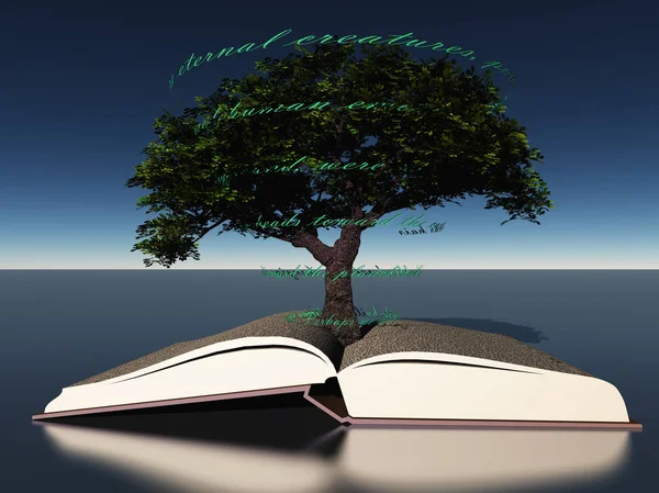 Green Tree Grows Book — Stock Photo, Image