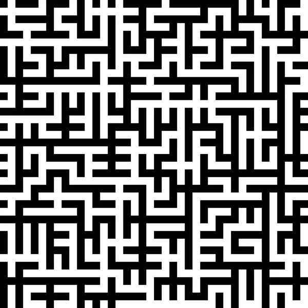 Modello Labirinto Bianco Nero — Foto Stock