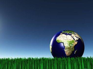 Afrika Ortadoğu çimenlerin üzerinde