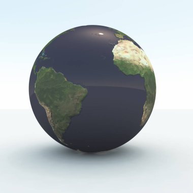 3D render. Küre, renkli 3d resimde