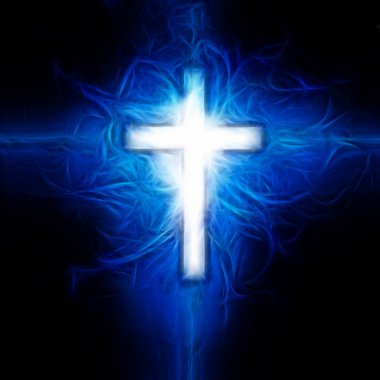 Christian Cross soyut resim