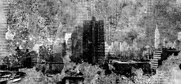 Monokrom Abstrakt Bakgrund New York — Stockfoto