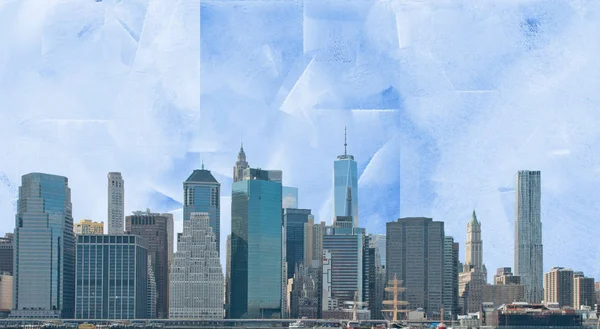 Modern Konst Manhattan View — Stockfoto