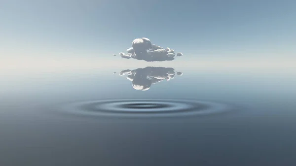 Nuvem acima da água — Fotografia de Stock