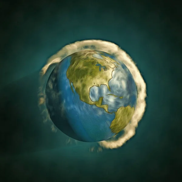 지구입니다 다채로운 일러스트 — 스톡 사진