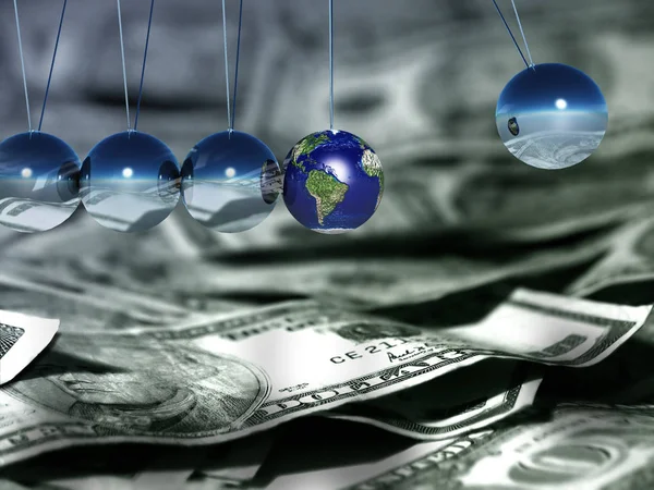Newton Pendel Amerikanska Dollar — Stockfoto
