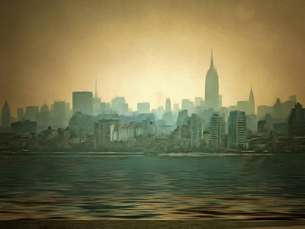 現代美術 ニューヨーク港 — ストック写真