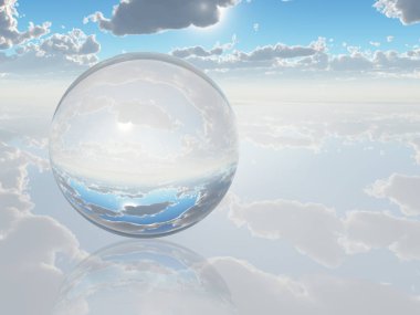 gerçeküstü manzara ile kristal küre