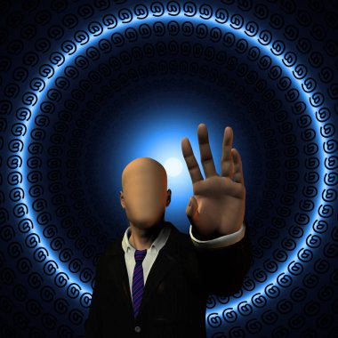 Bilgisayar e-posta güvenliği, renkli modern arka plan