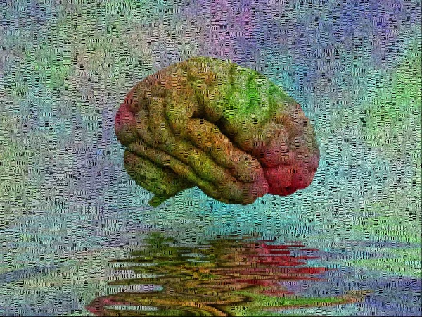 Cervello allucinogeno — Foto Stock