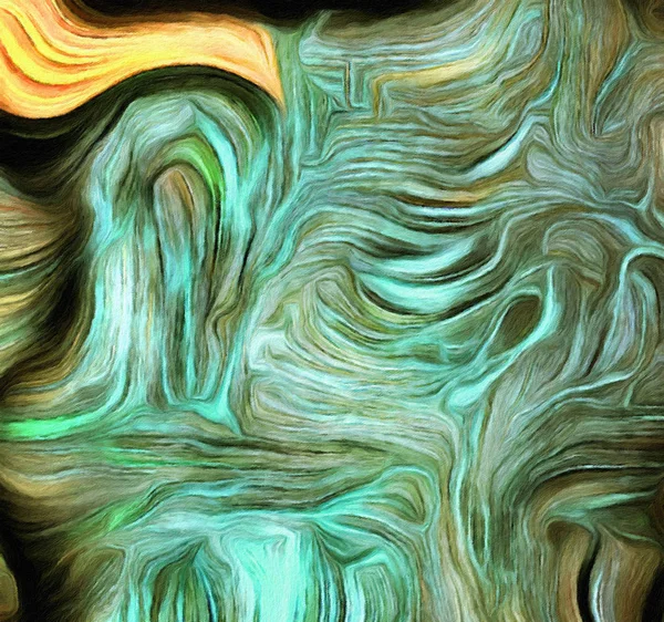 Dimensional Layered Abstract Swirling Colors Rendering — Stock Photo, Image