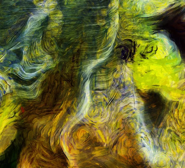 抽象画 旋涡笔画 Vincent Van Gogh受到启发 — 图库照片