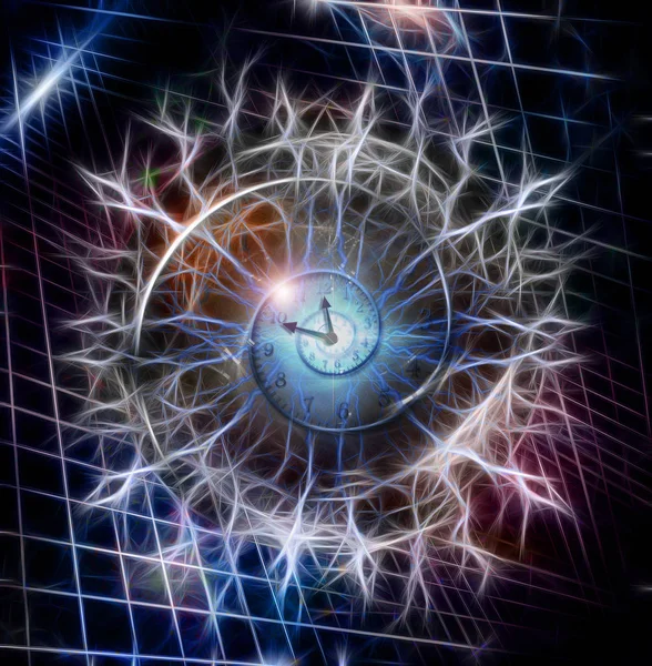 Спираль Времени Заключенная Кристаллическую Сферу — стоковое фото