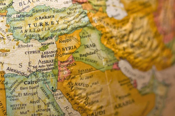 Syria Antiqued Globe — Stock Photo, Image