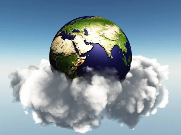 Earth Clouds Middle East Asia India — Stock Photo, Image