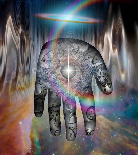 Machine Hand God — Stock Photo, Image